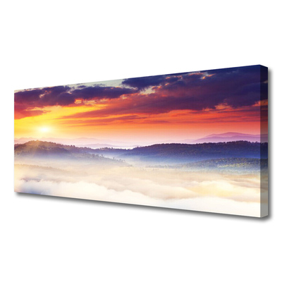 Canvas doek foto Sun mountain landscape