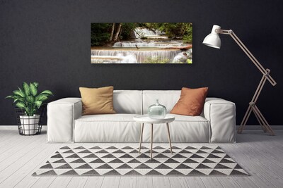 Canvas doek foto Boswaterval nature