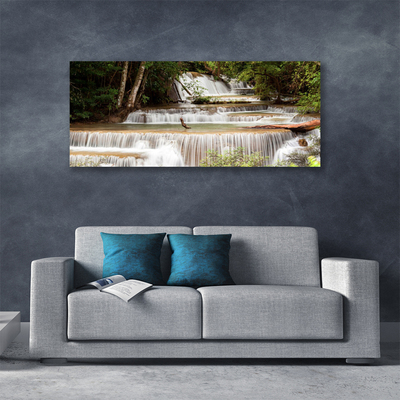 Canvas doek foto Boswaterval nature