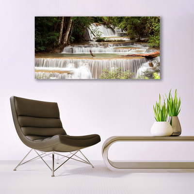 Canvas doek foto Boswaterval nature