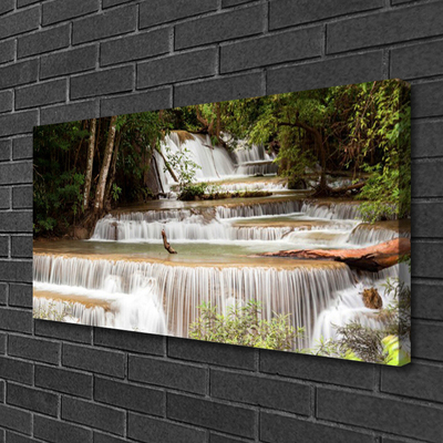 Canvas doek foto Boswaterval nature