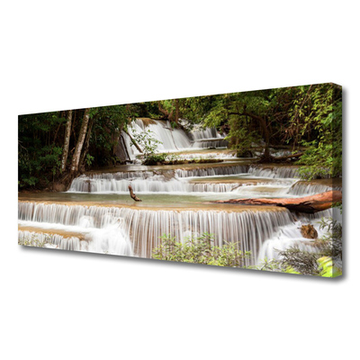 Canvas doek foto Boswaterval nature