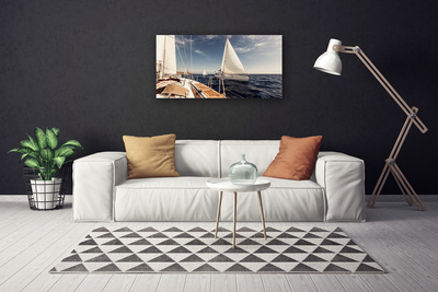 Canvas doek foto Overzees landschap boat