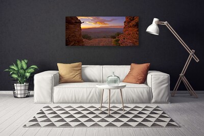 Canvas doek foto Wolken landschap van de hemel rock