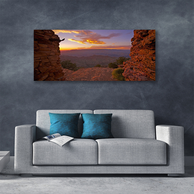 Canvas doek foto Wolken landschap van de hemel rock