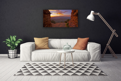 Canvas doek foto Wolken landschap van de hemel rock