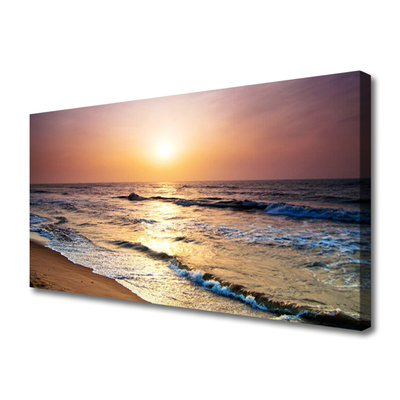 Canvas doek foto Sea beach sun landschap