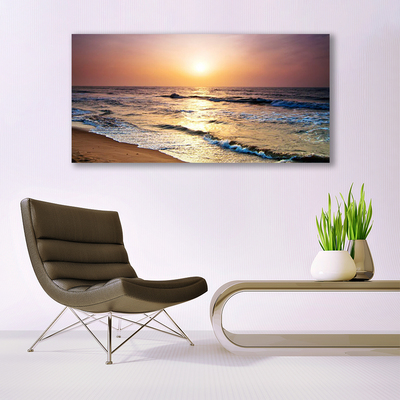 Canvas doek foto Sea beach sun landschap