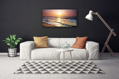 Canvas doek foto Sea beach sun landschap