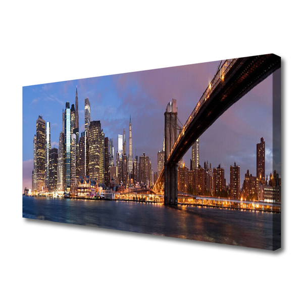 Canvas doek foto Sky bridge city homes