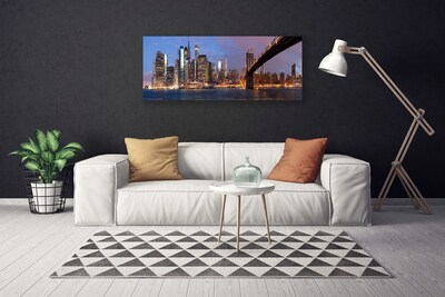 Canvas doek foto Sky bridge city homes