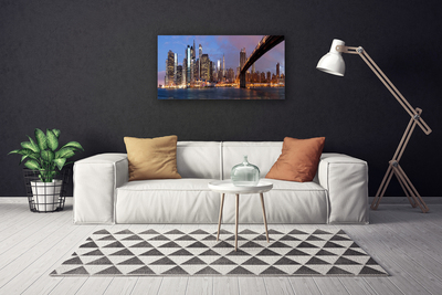 Canvas doek foto Sky bridge city homes