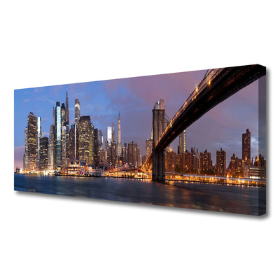 Canvas doek foto Sky bridge city homes