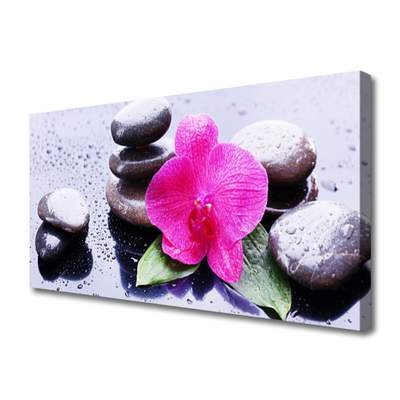 Canvas doek foto Orchid flower art