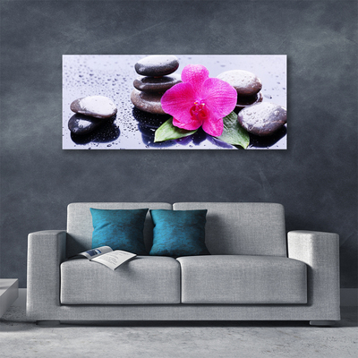 Canvas doek foto Orchid flower art