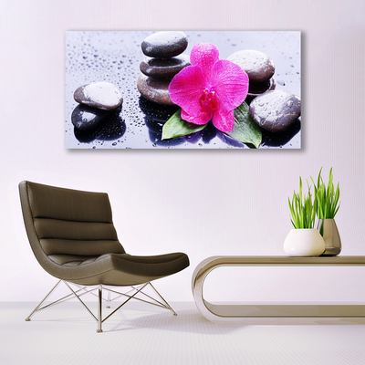 Canvas doek foto Orchid flower art