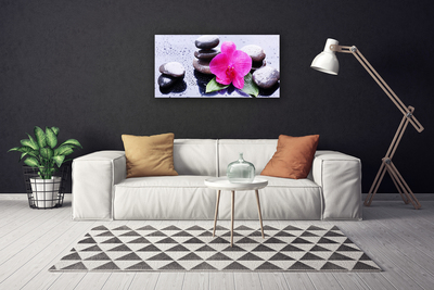 Canvas doek foto Orchid flower art