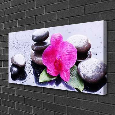 Canvas doek foto Orchid flower art