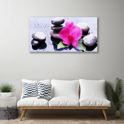 Canvas doek foto Orchid flower art