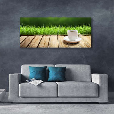 Canvas doek foto Grass wood mok van de natuur