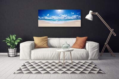 Canvas doek foto Sun beach overzees landschap