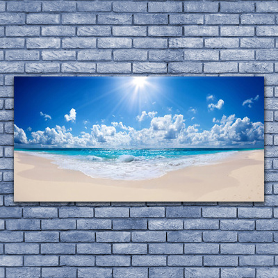 Canvas doek foto Sun beach overzees landschap