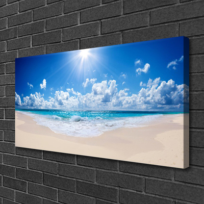 Canvas doek foto Sun beach overzees landschap