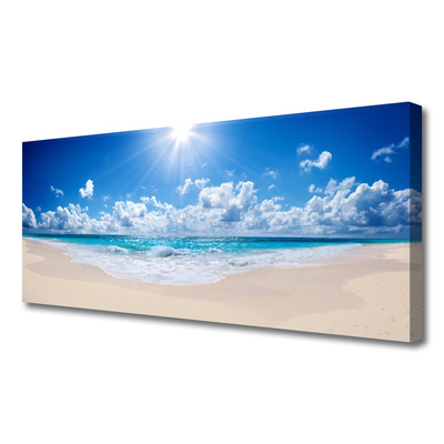 Canvas doek foto Sun beach overzees landschap