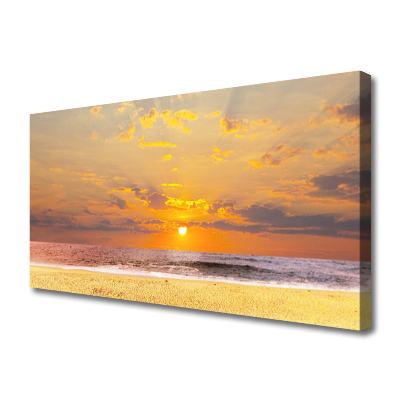 Canvas doek foto Sea beach sun landschap