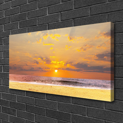 Canvas doek foto Sea beach sun landschap