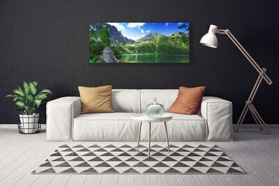 Canvas doek foto Mountain lake nature