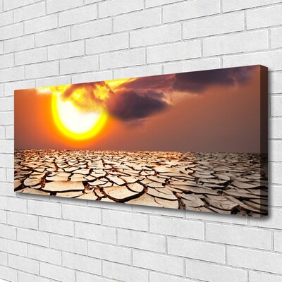 Canvas doek foto Zon landschap van de woestijn