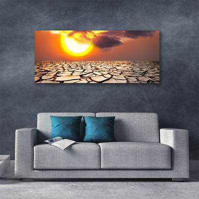 Canvas doek foto Zon landschap van de woestijn