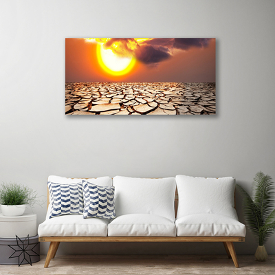 Canvas doek foto Zon landschap van de woestijn