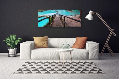 Canvas doek foto Lake trappen architectuur