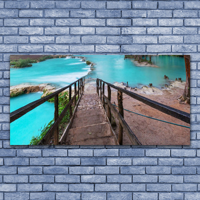 Canvas doek foto Lake trappen architectuur