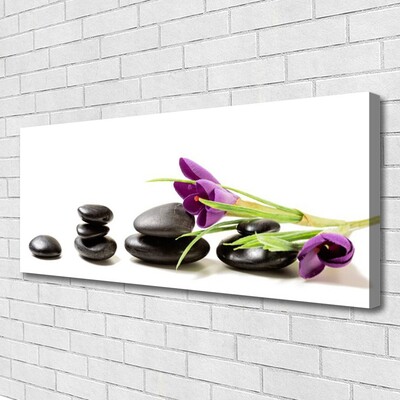 Canvas doek foto Crocus flower art