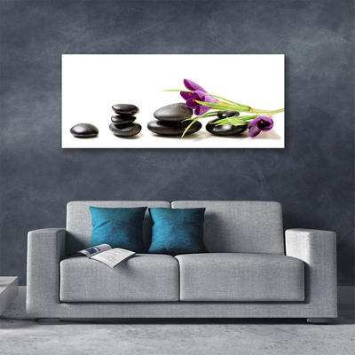 Canvas doek foto Crocus flower art