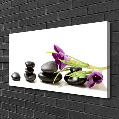 Canvas doek foto Crocus flower art