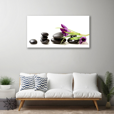 Canvas doek foto Crocus flower art