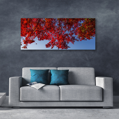 Canvas doek foto Leaves nature boomtakken