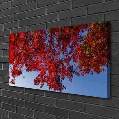 Canvas doek foto Leaves nature boomtakken