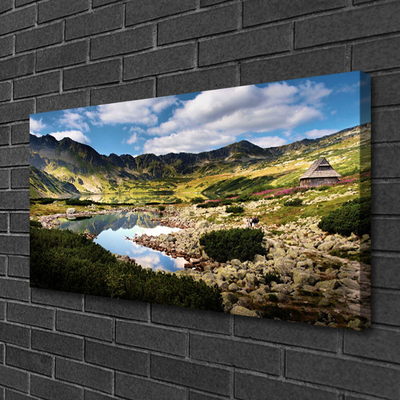 Canvas doek foto Mountain lake landscape