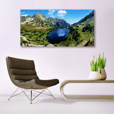 Canvas doek foto Mountain lake landscape