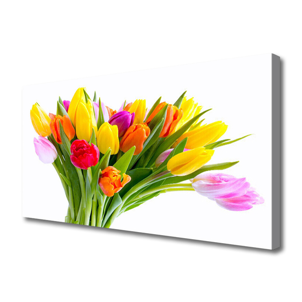 Canvas doek foto Tulpen bloemen plant