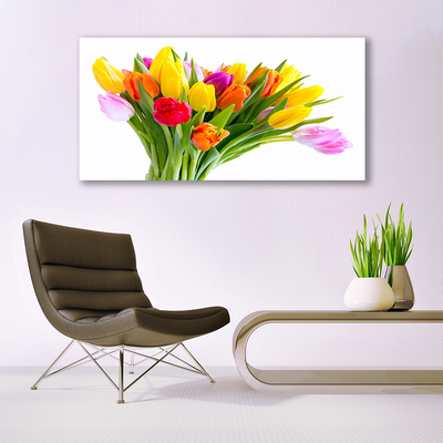 Canvas doek foto Tulpen bloemen plant