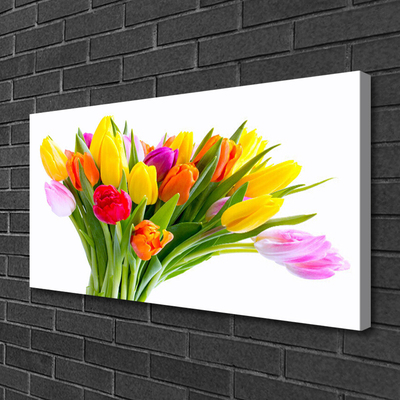 Canvas doek foto Tulpen bloemen plant