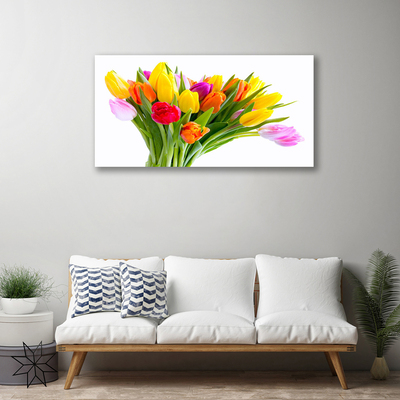 Canvas doek foto Tulpen bloemen plant