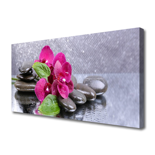 Canvas doek foto Orchid flower art