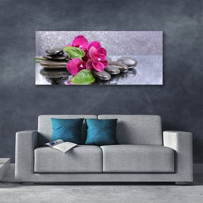 Canvas doek foto Orchid flower art